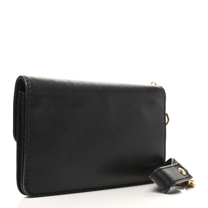 Christian Dior Calfskin Dioraddict Wristlet Clutch Black 3 of 8