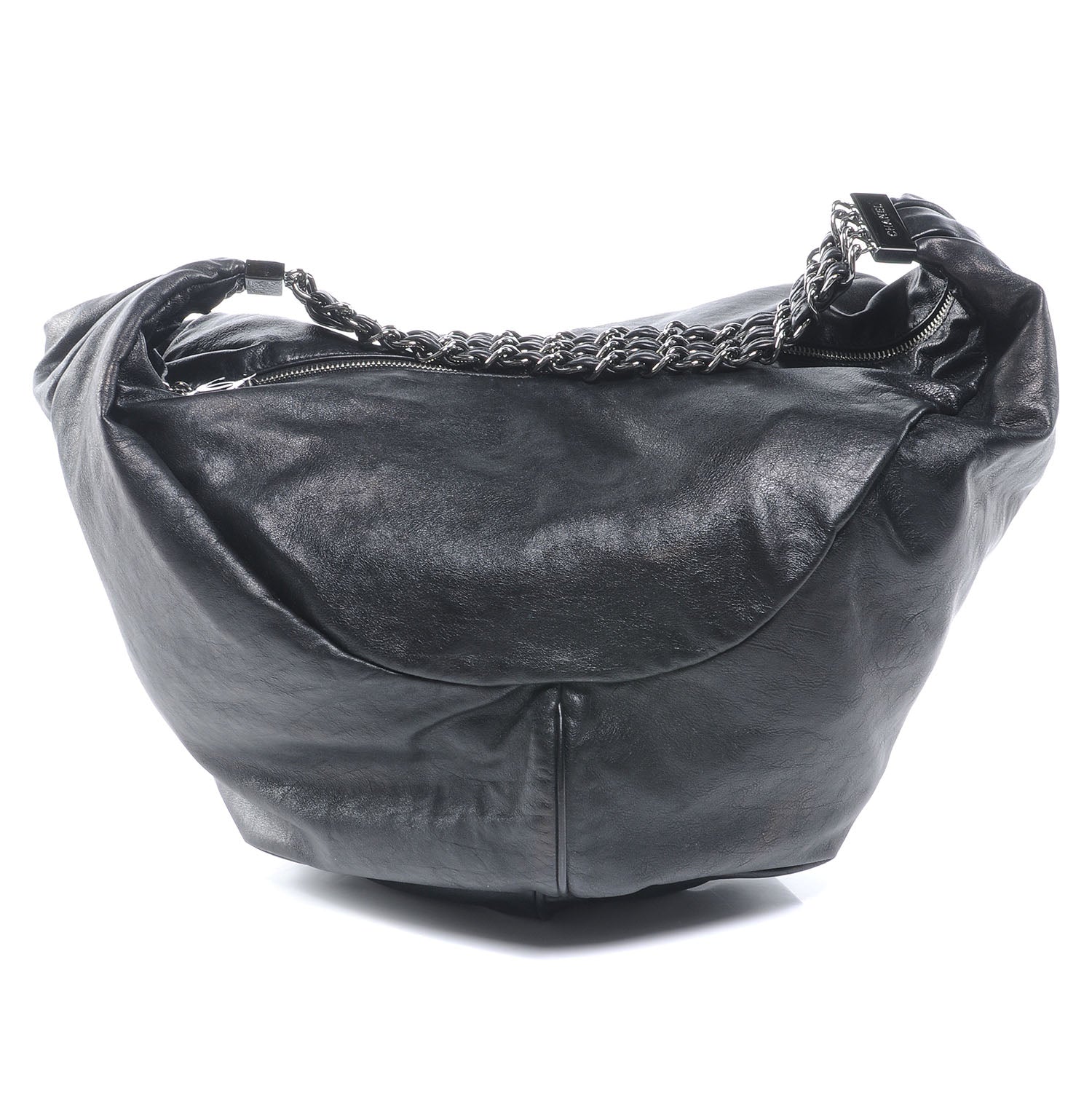 Chanel Lambskin Large Rock and Chain Hobo Black 1 of 7