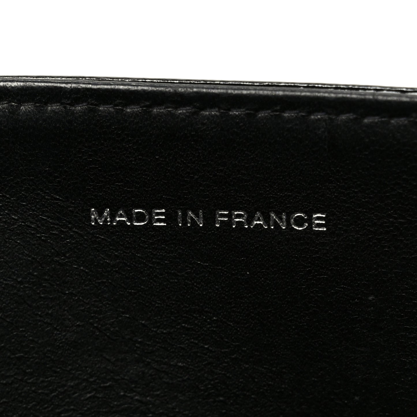 Glazed Calfskin Single Flap Black