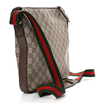 Gucci Soft GG Supreme Monogram Courrier Web Medium Flat Messenger Bag Beige New Acero Multicolor 3 of 15