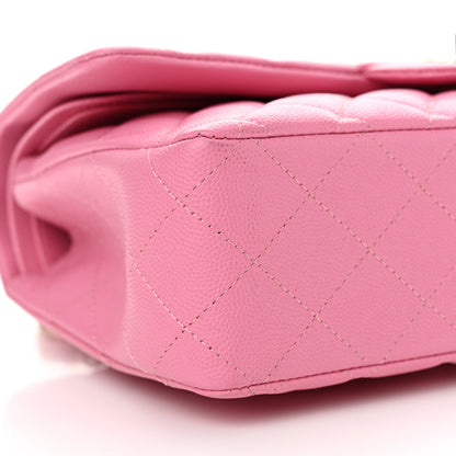 Chanel Caviar Quilted Medium Double Flap Pink 9 of 11