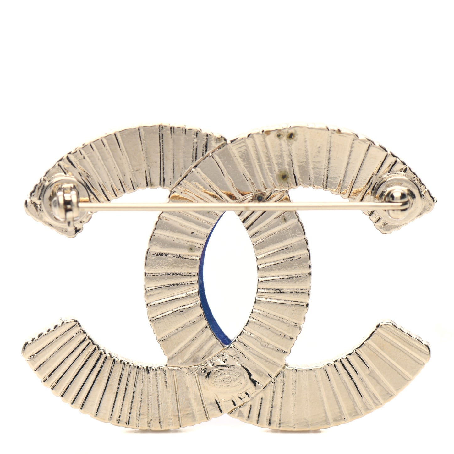 Metal CC Brooch Multicolor