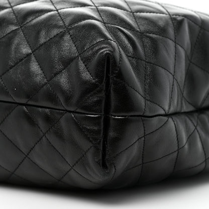 Saint Laurent Lambskin Quilted Maxi Icare Shopping Tote Black 12 of 14