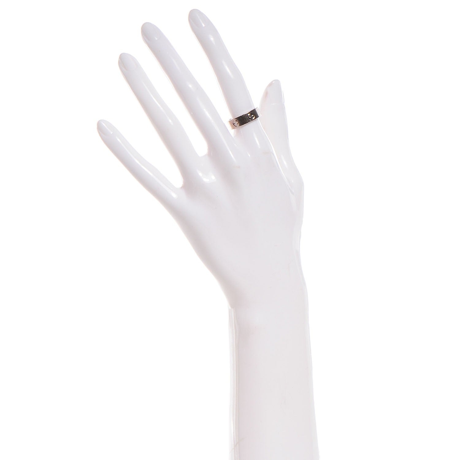 Cartier 18K White Gold 5.5mm LOVE Ring 51 5.75 2 of 5