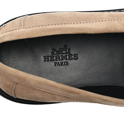 Hermes Suede Womens Icone Loafers 38 Beige Sable 8 of 10