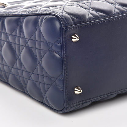 Christian Dior Lambskin Cannage Medium Lady Dior Indigo Blue 8 of 10