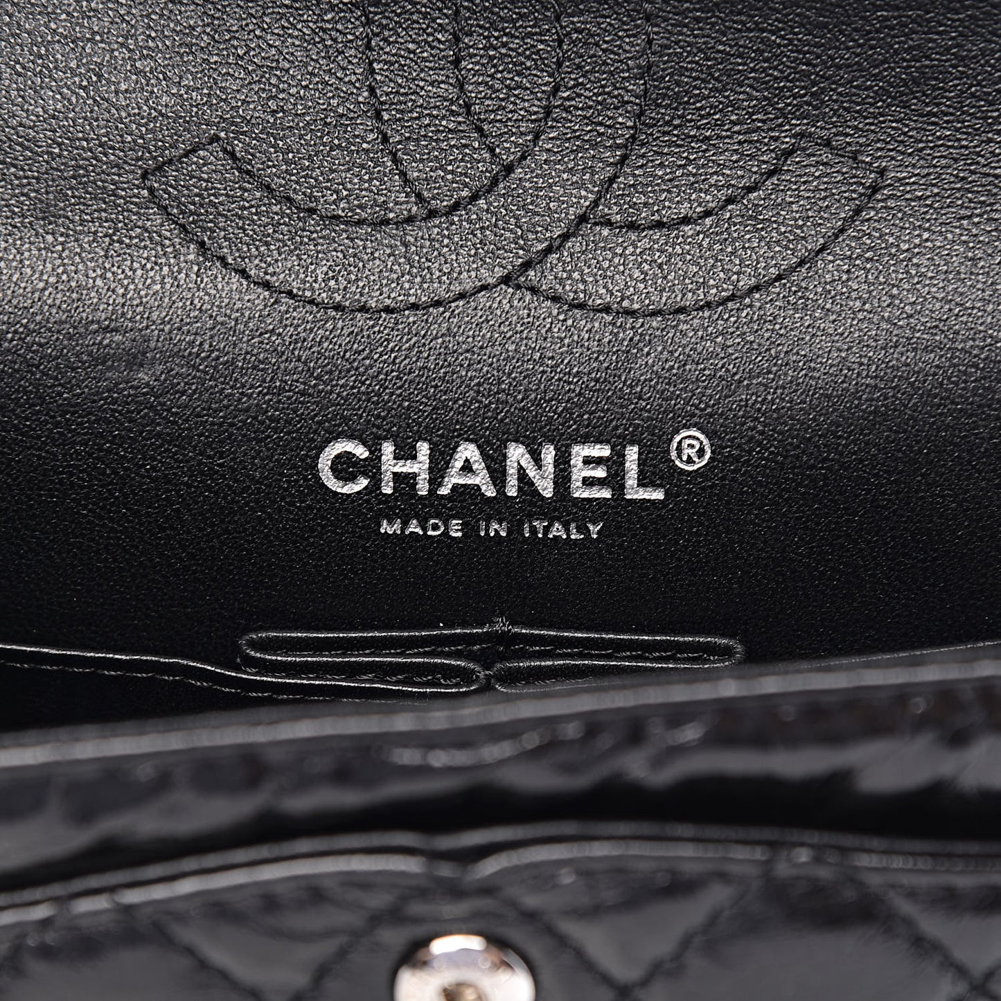 Shiny Aged Calfskin Quilted 2.55 Reissue 224 Flap So Black
