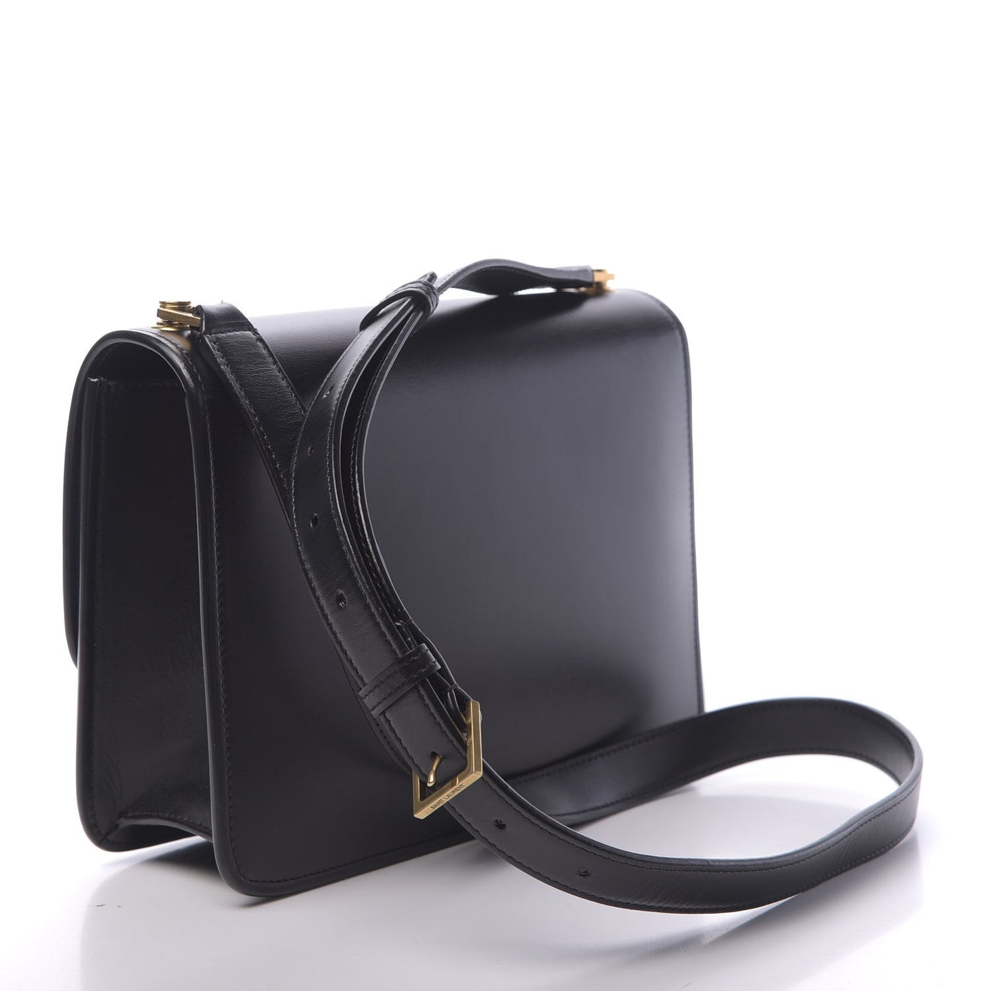 Smooth Calfskin Carre Satchel Black