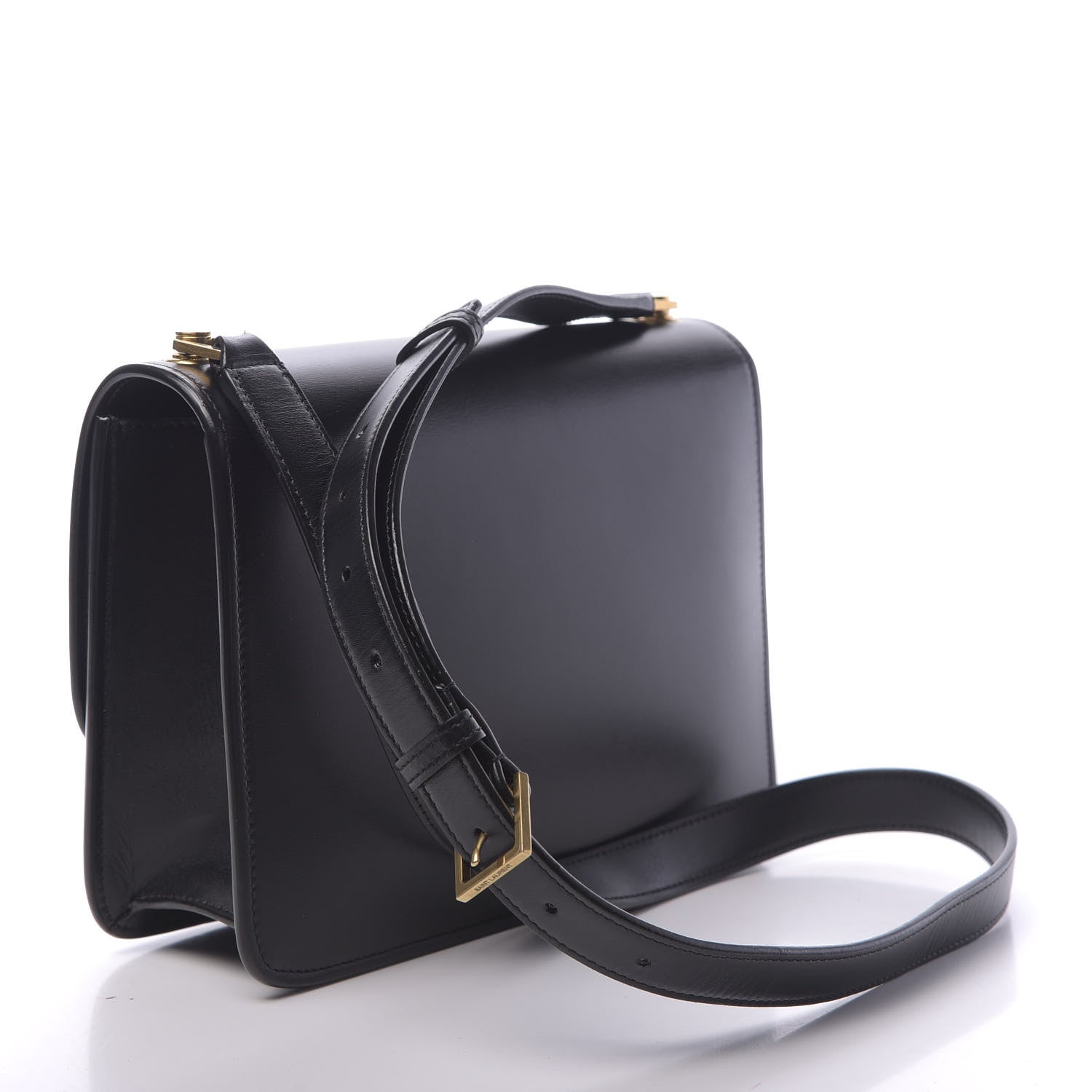 Saint Laurent Smooth Calfskin Carre Satchel Black 3 of 9