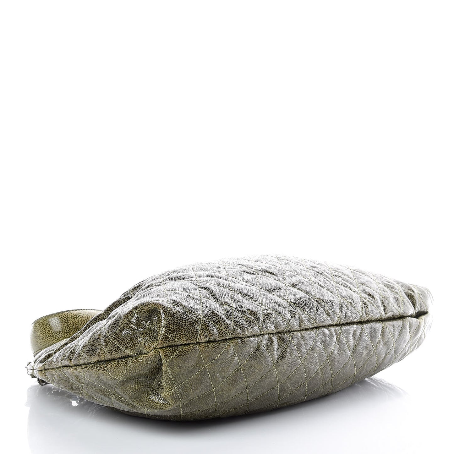 Caviar Quilted Medium Elastic Tote Green