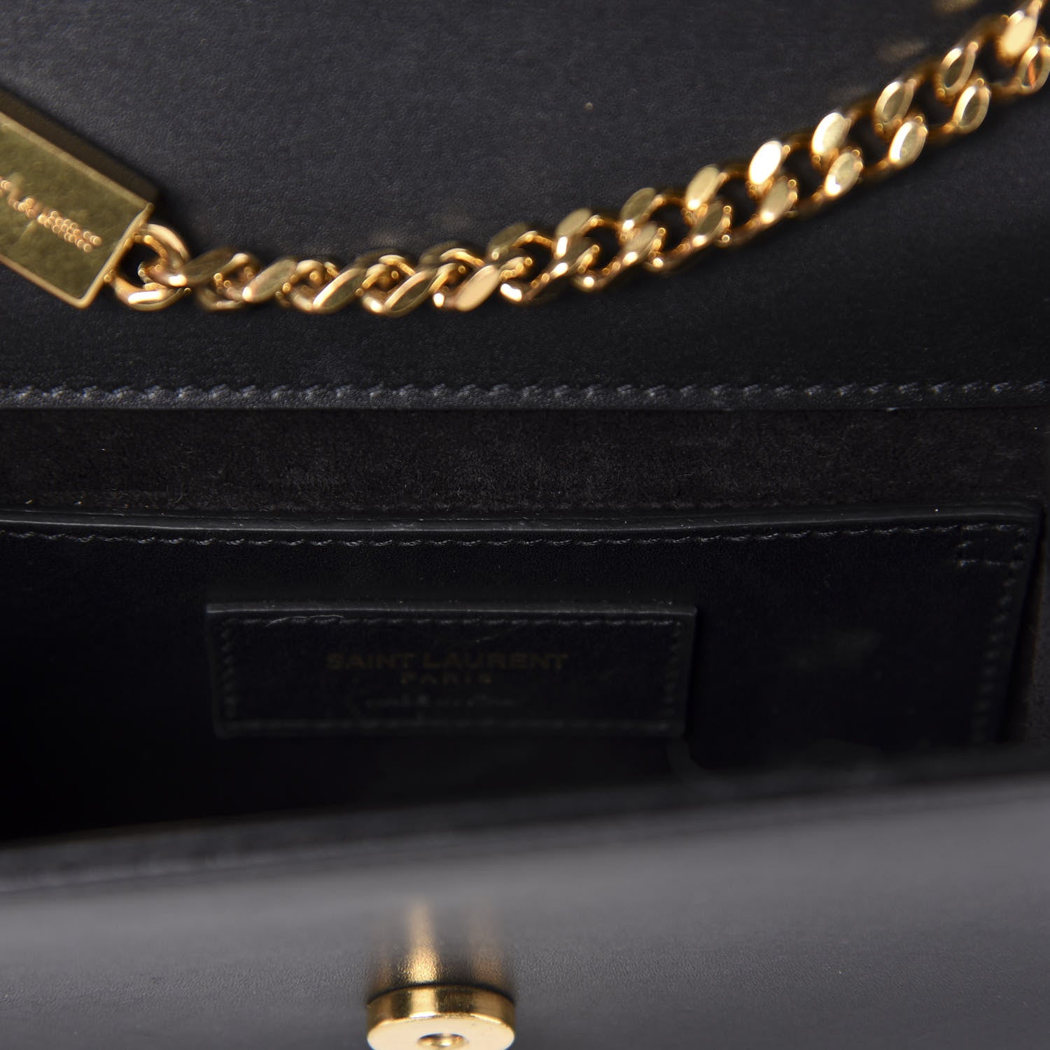 Saint Laurent Calfskin Small Classic Monogram Kate Tassel Satchel Black 9 of 10