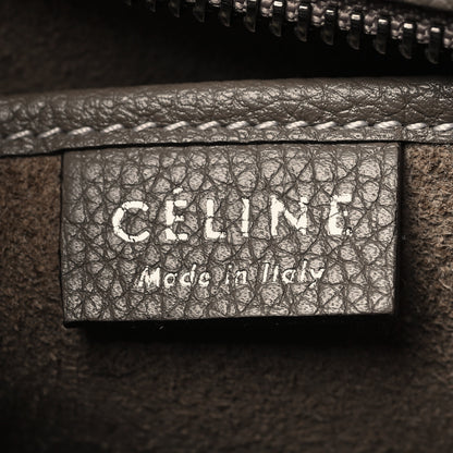 Celine Drummed Calfskin Nano Luggage Souris 6 of 9