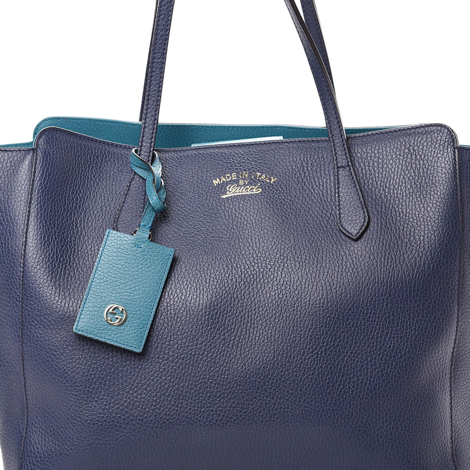 Gucci Dollar Calfskin Medium Swing Tote Marine Deep Cobalt 6 of 8