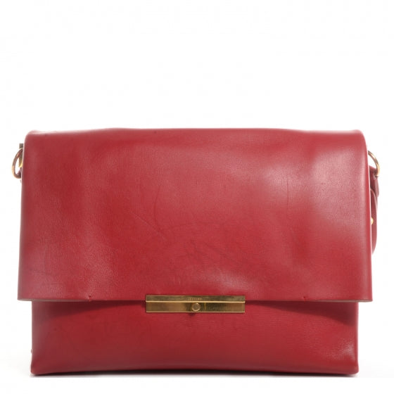Celine Palmelato Calfskin Blade Flap Red 1 of 10