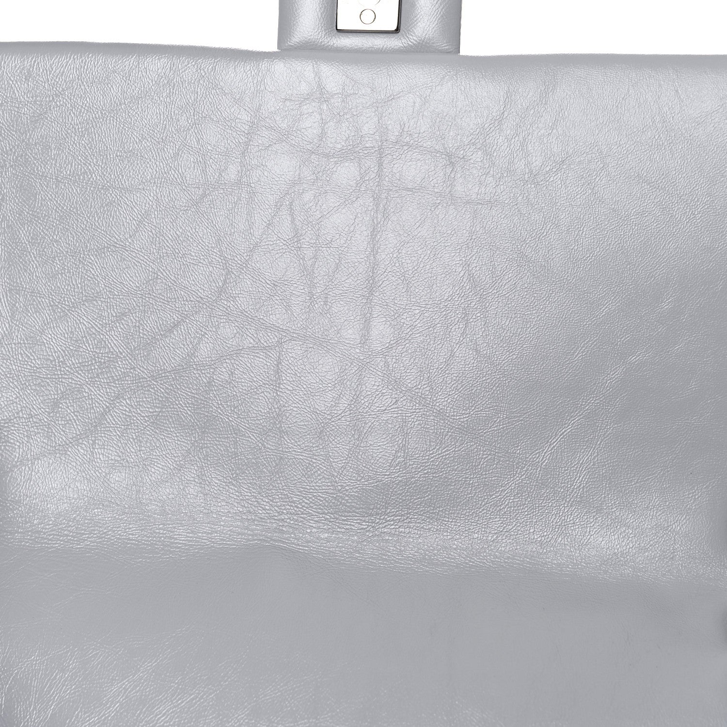 Chanel Crumpled Calfskin Large Chain All Over Flap Grey 10 of 10