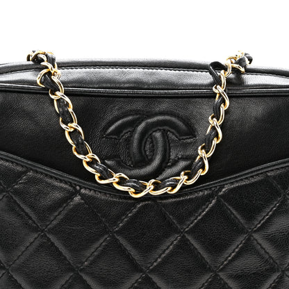 Chanel Lambskin Quilted CC Tassel Camera Case Black 9 of 13