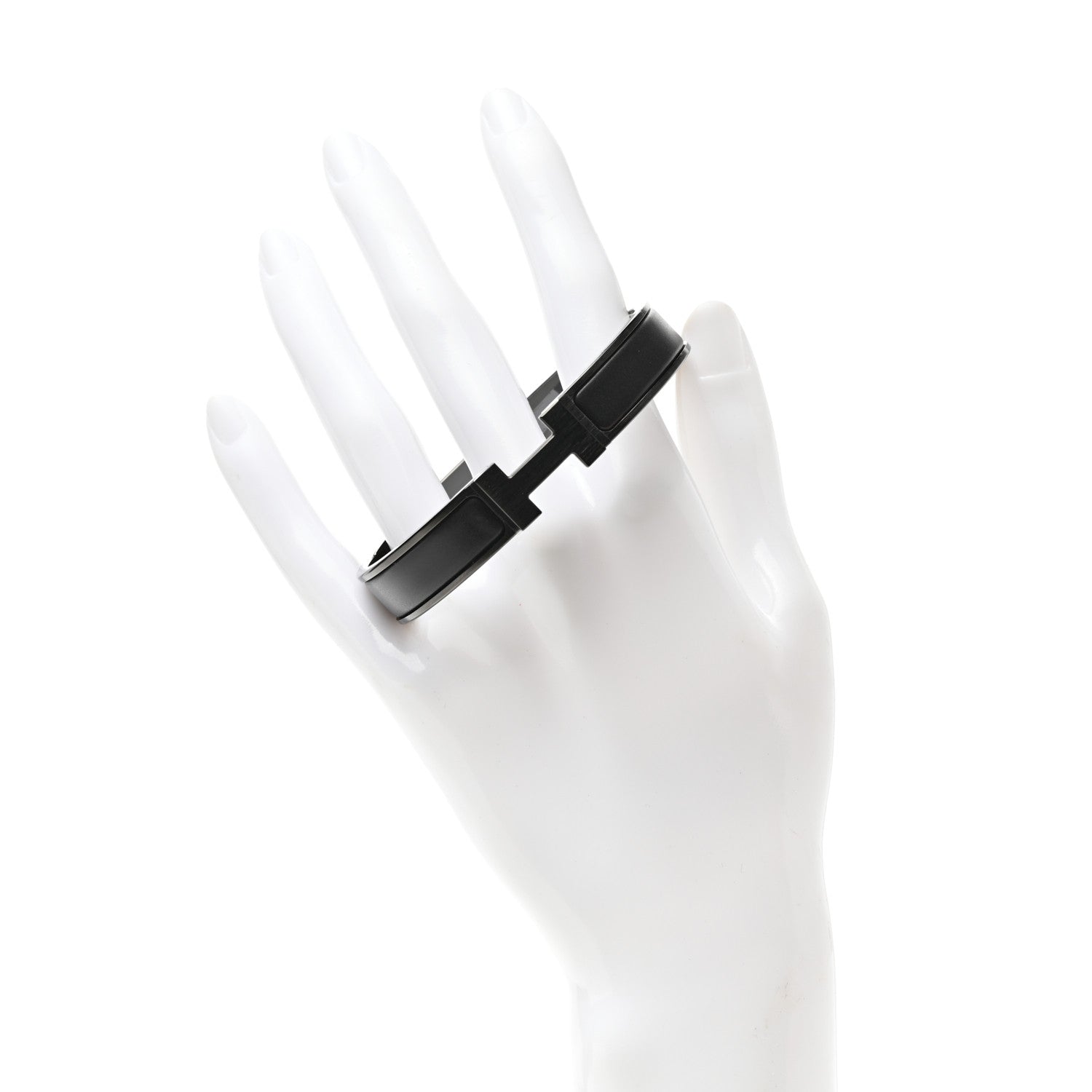 Hermes Matte Enamel Narrow Clic Clac HH Bracelet T4 So Black 2 of 4