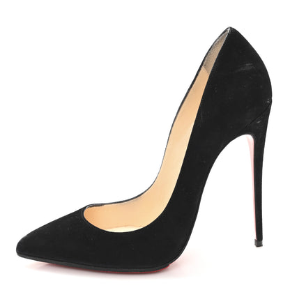 Christian Louboutin Suede Pigalle Follies 120 Pumps 38 Black 1 of 9