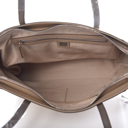 MCM Calfskin Ottomar Monogram Medium Klara Top Zip Tote New Beige 5 of 12