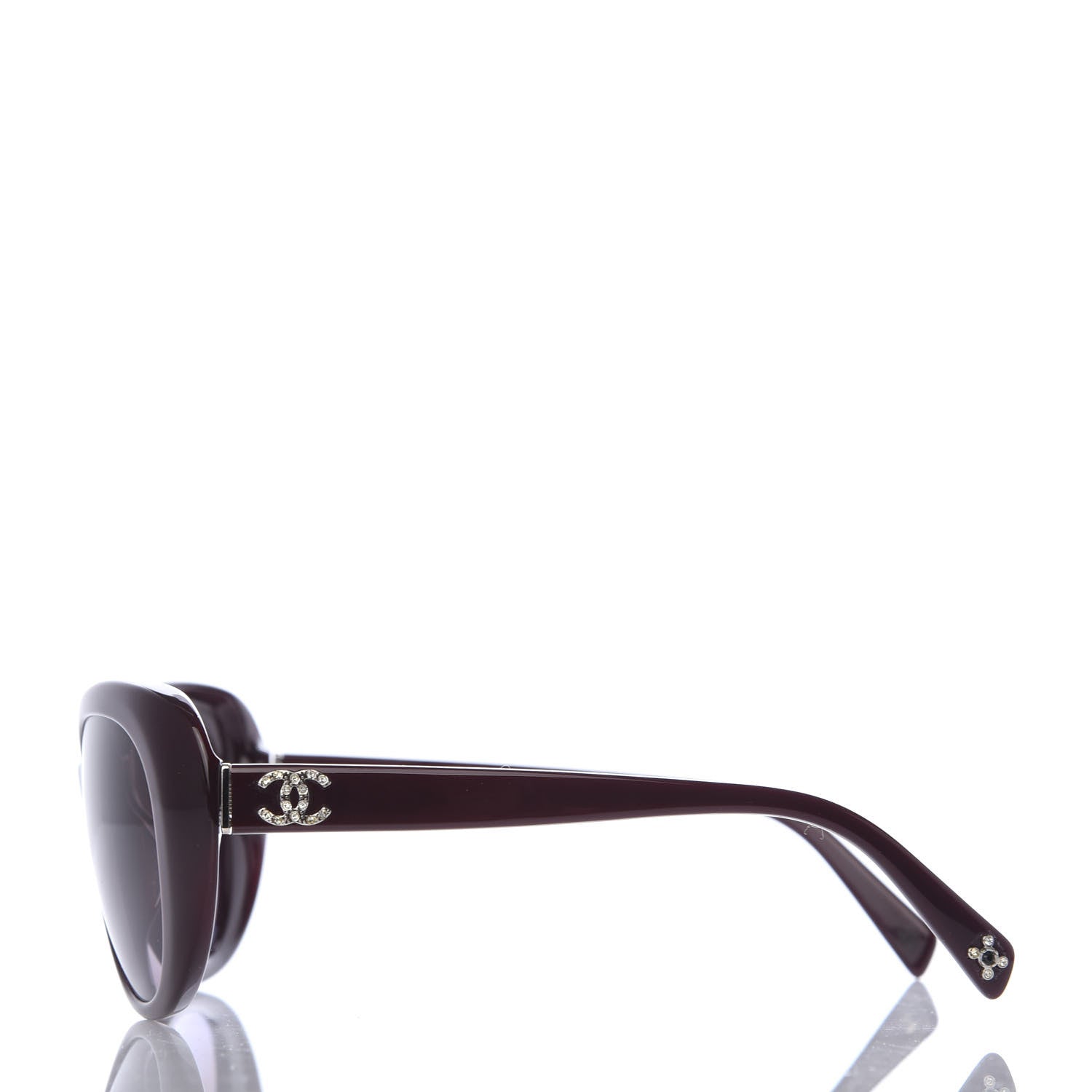 Chanel Crystal CC Sunglasses 5151-B Burgundy 3 of 6