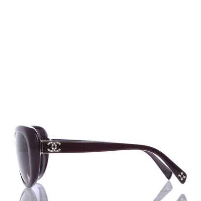 Chanel Crystal CC Sunglasses 5151-B Burgundy 3 of 6