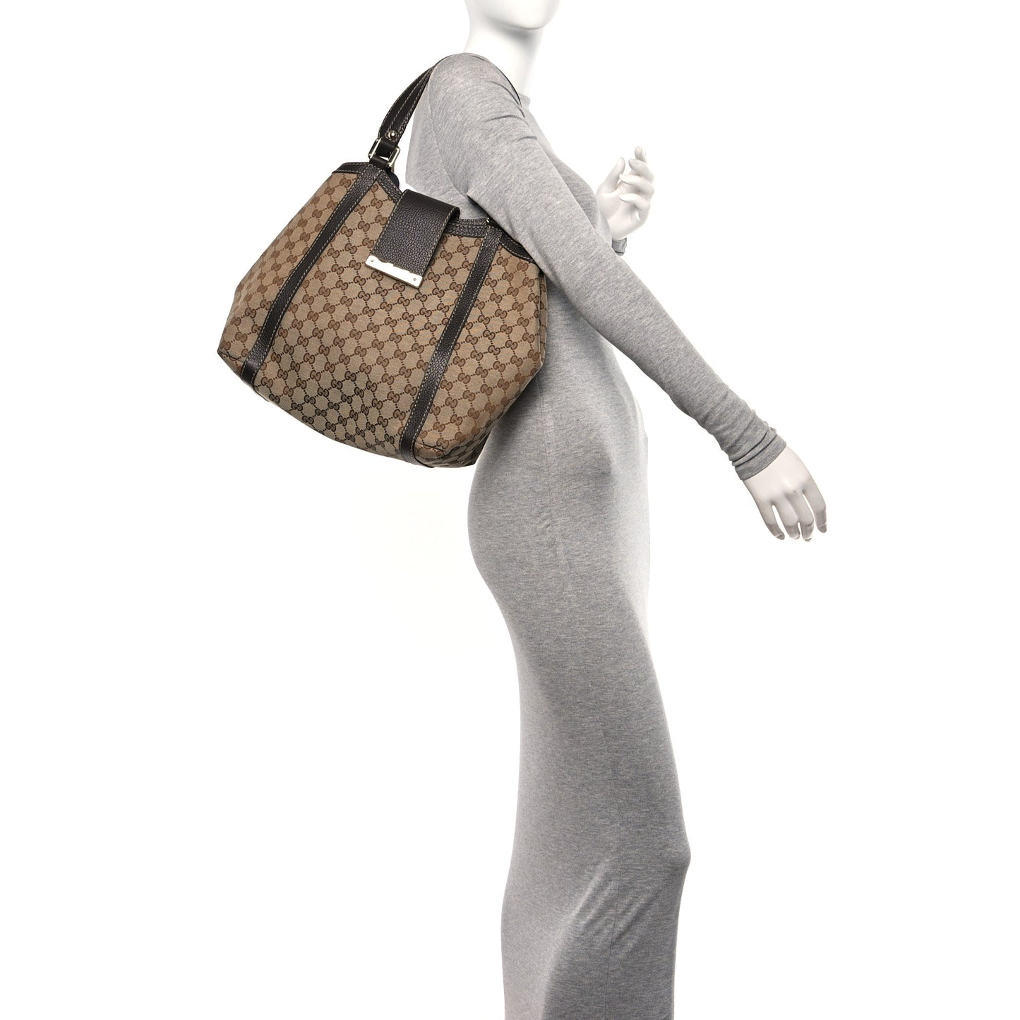 Monogram New Ladies Tote Dark Brown