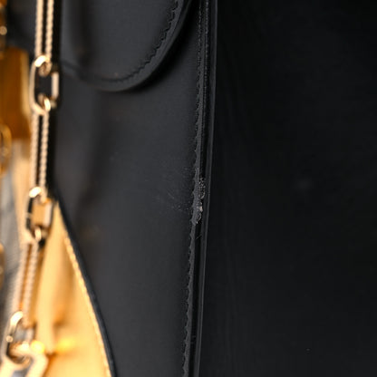 Gucci Nappa GG Supreme Monogram Medium Osiride Top Handle Bag Black Oro Vecchio Beige Ebony 14 of 20