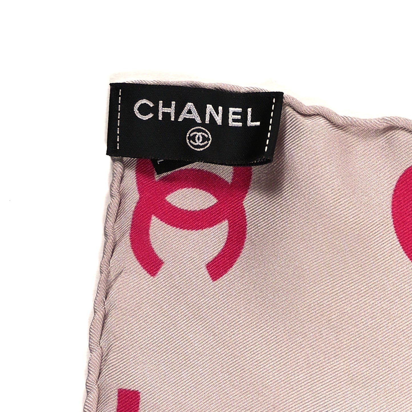 Silk CC Square Scarf Pink Blue