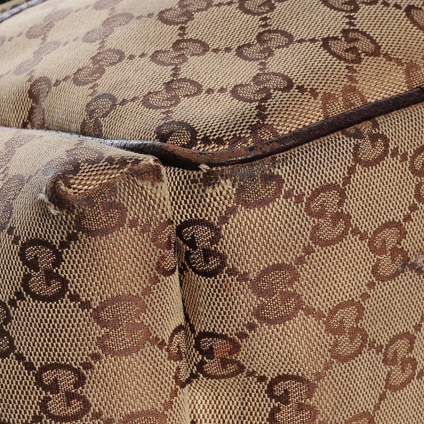 Monogram Natural Pigskin Large Diaper Bag Beige Ebony Cocoa Dark Chocolate