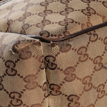 Gucci Monogram Natural Pigskin Large Diaper Bag Beige Ebony Cocoa Dark Chocolate 5 of 8