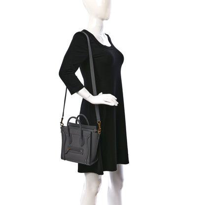 Celine Baby Drummed Calfskin Nano Luggage Kohl 2 of 11