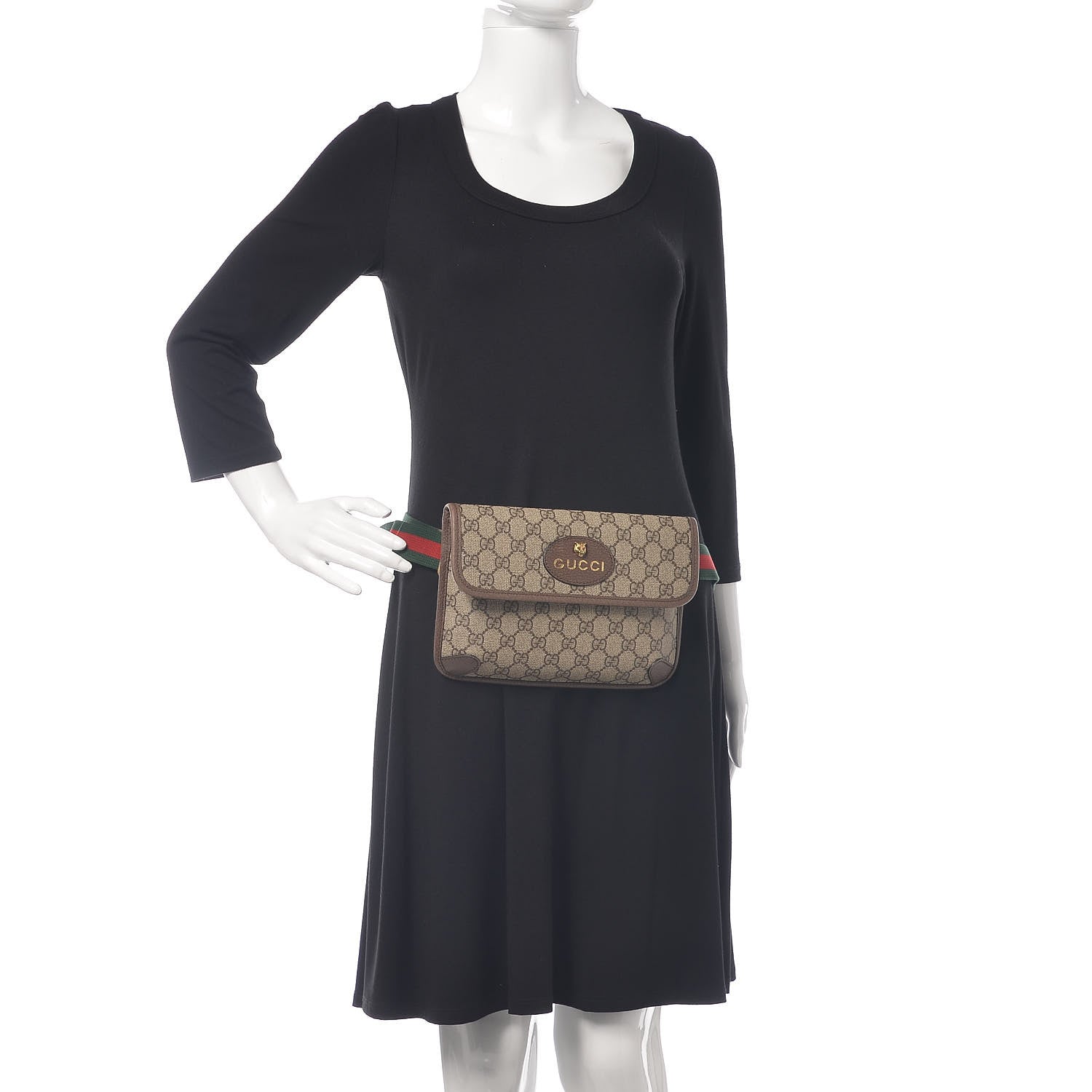 Gucci GG Supreme Monogram Neo Vintage Web Belt Bag Brown 2 of 11