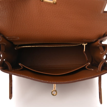 Hermes Togo Kelly Retourne 25 Gold 5 of 11