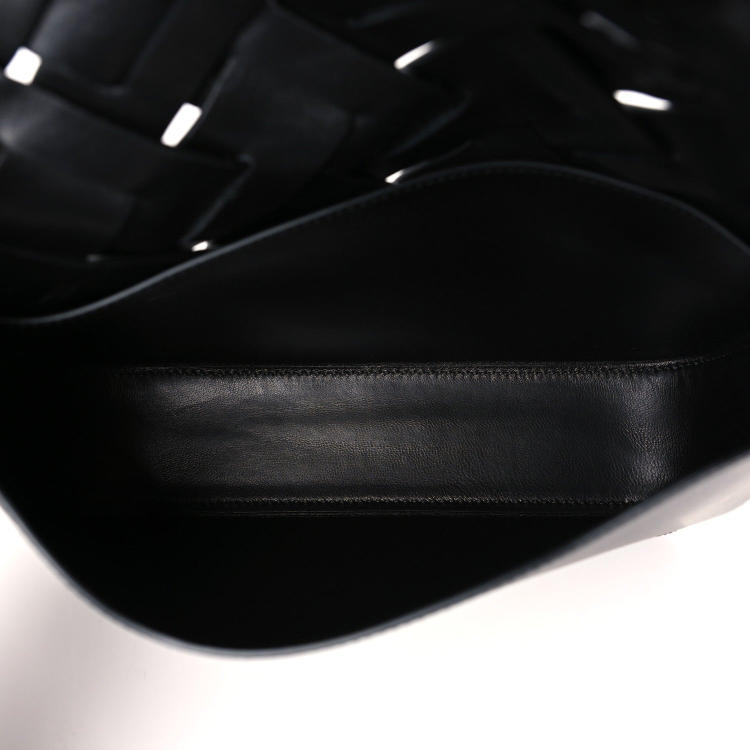 Prada Vitello Intreccio Tress Shoulder Bag Black 5 of 8