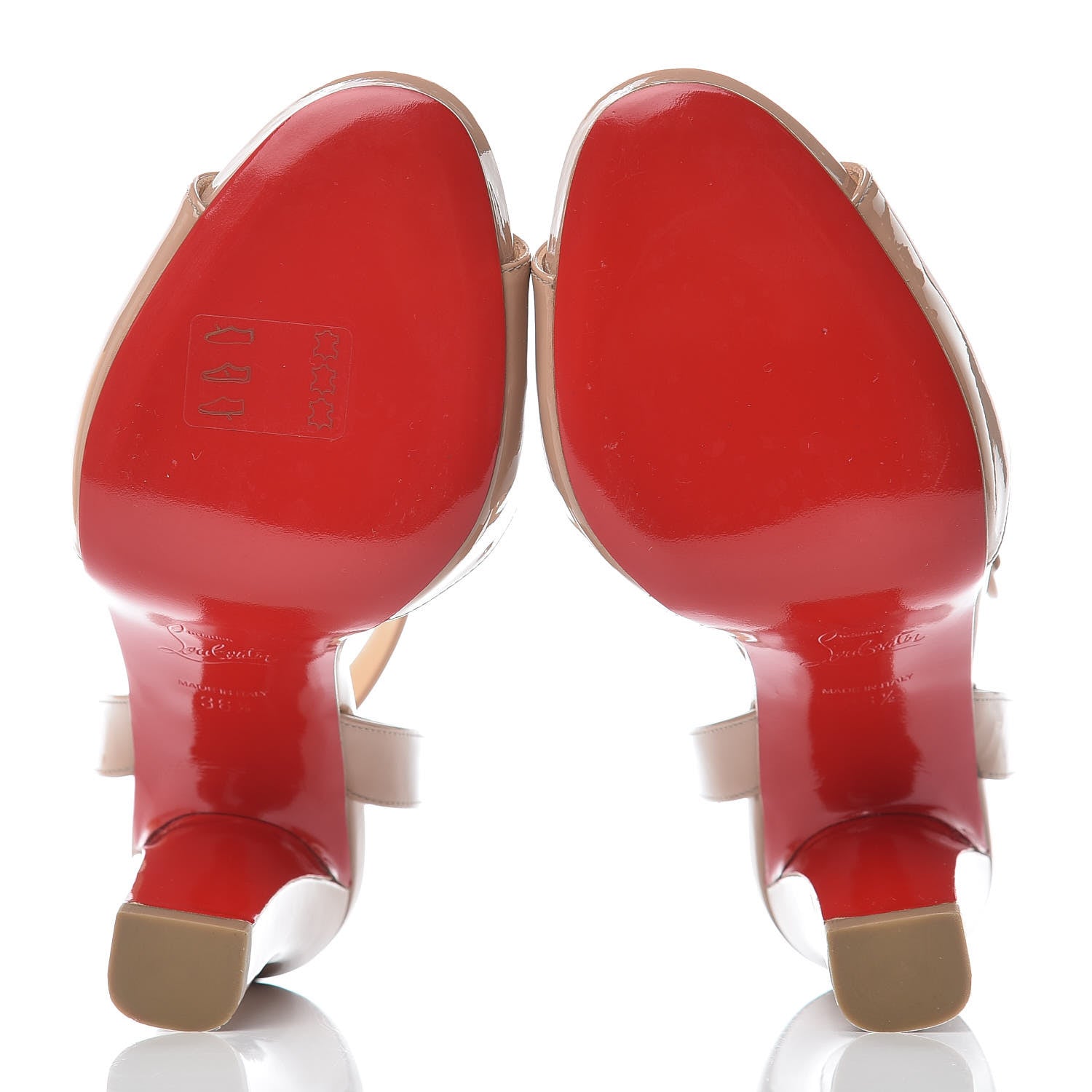Christian Louboutin Patent Havana Forties 100 Sandals 36.5 Nude 5 of 8