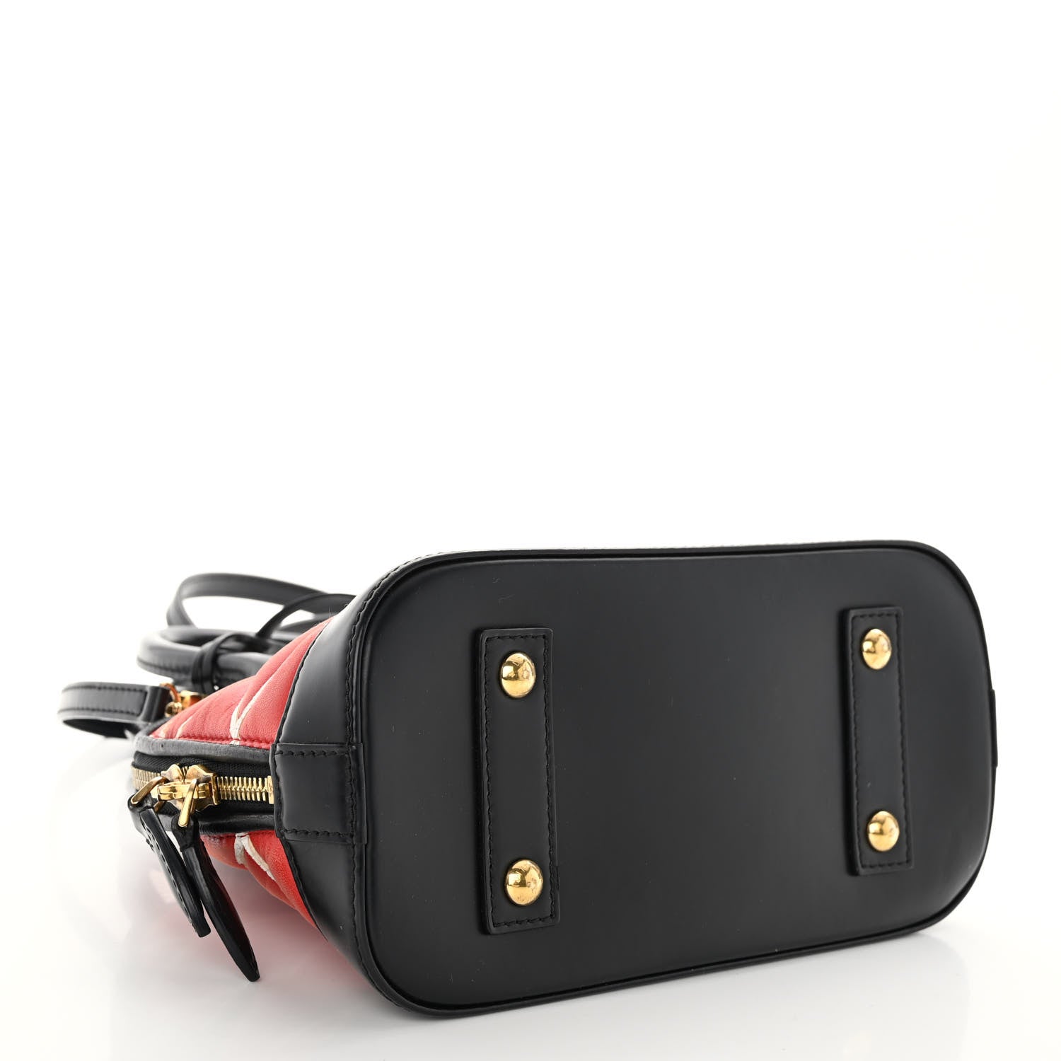 Louis Vuitton Lambskin Malletage Alma BB Rouge 4 of 9