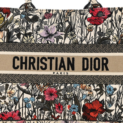 Christian Dior Canvas Embroidered Medium Mille Fleurs Book Tote Multicolor 8 of 13