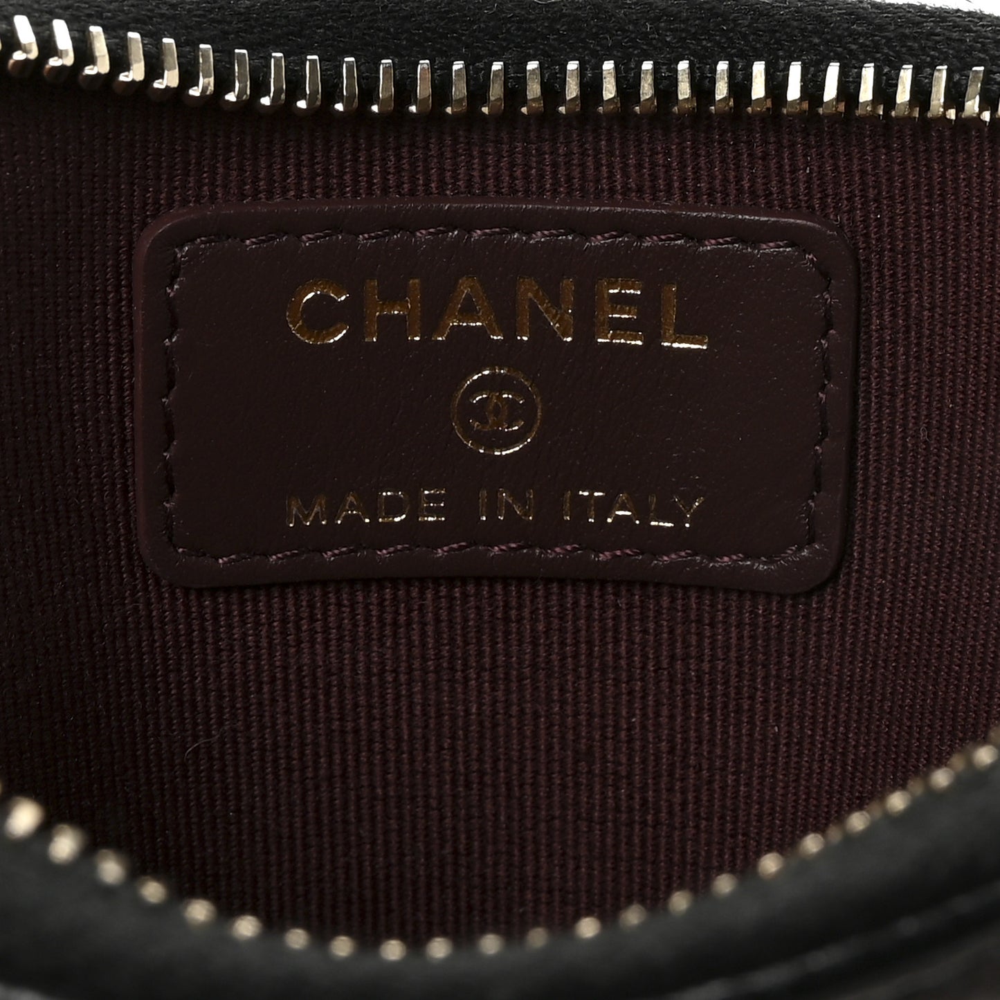 Caviar Quilted Zip Card Holder Wallet Black