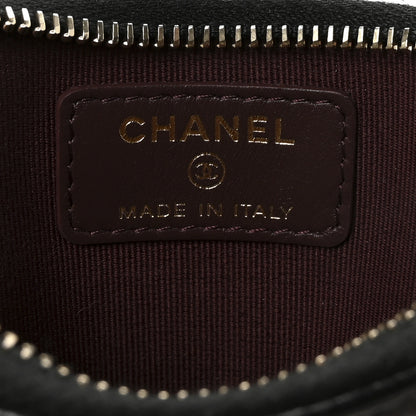 Chanel Caviar Quilted Zip Card Holder Wallet Black 6 of 7