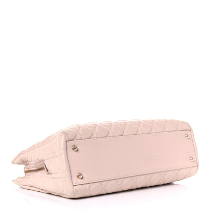 Christian Dior Lambskin Cannage Large Dior Soft Shopping Tote Beige Light Pink 4 of 25