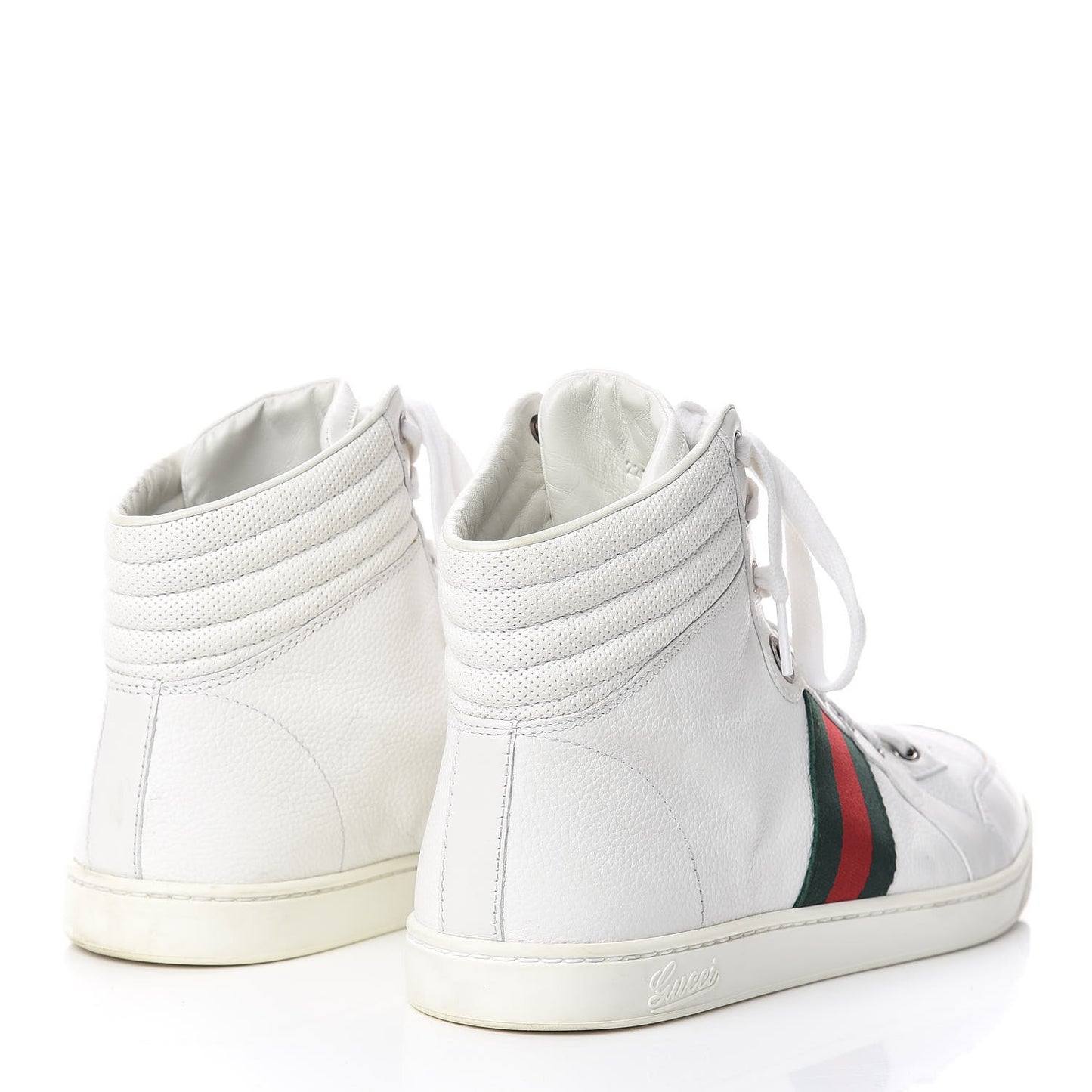 Calfskin Web Mens Coda High Top Sneakers 9 White
