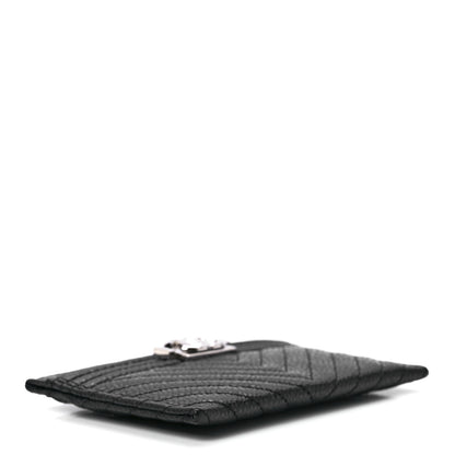 Chanel Caviar Chevron Quilted Boy Card Holder Black 4 of 12