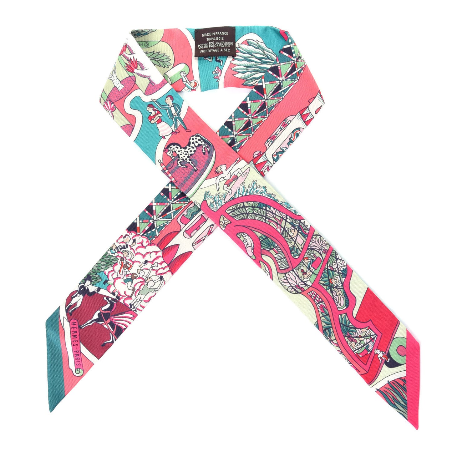 Silk Exposition Universelle Twilly Rose Vif Menthol