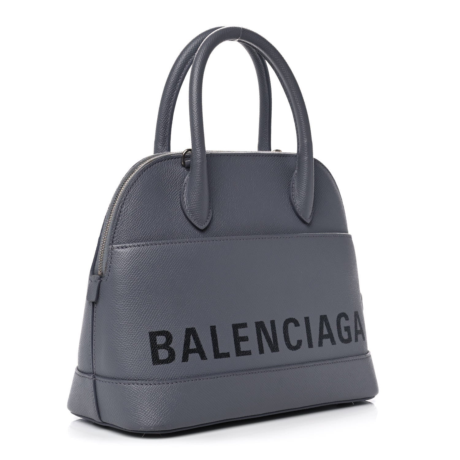 Balenciaga Grained Calfskin S Ville Top Handle Bag Gris Glace 3 of 12