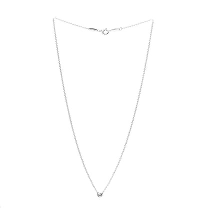 Tiffany Sterling Silver Diamond .05ct Elsa Peretti Diamonds by the Yard Pendant Necklace 2 of 5