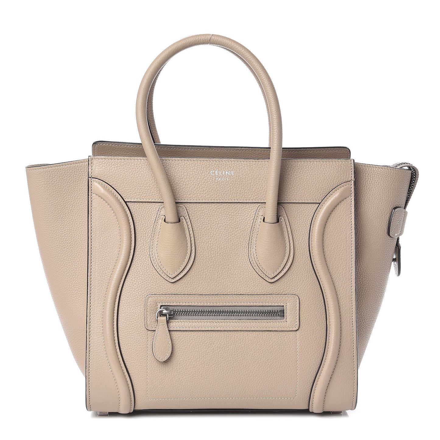 Drummed Calfskin Micro Luggage Dune