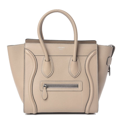 Celine Drummed Calfskin Micro Luggage Dune 1 of 13
