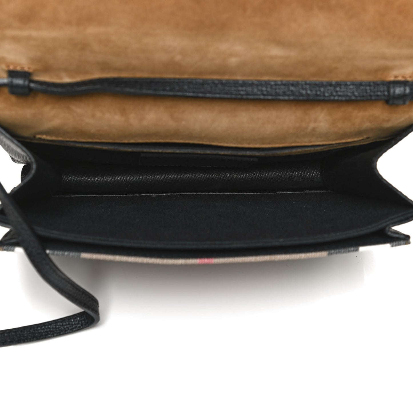 Derby Calfskin House Check Small Macken Crossbody Bag Black