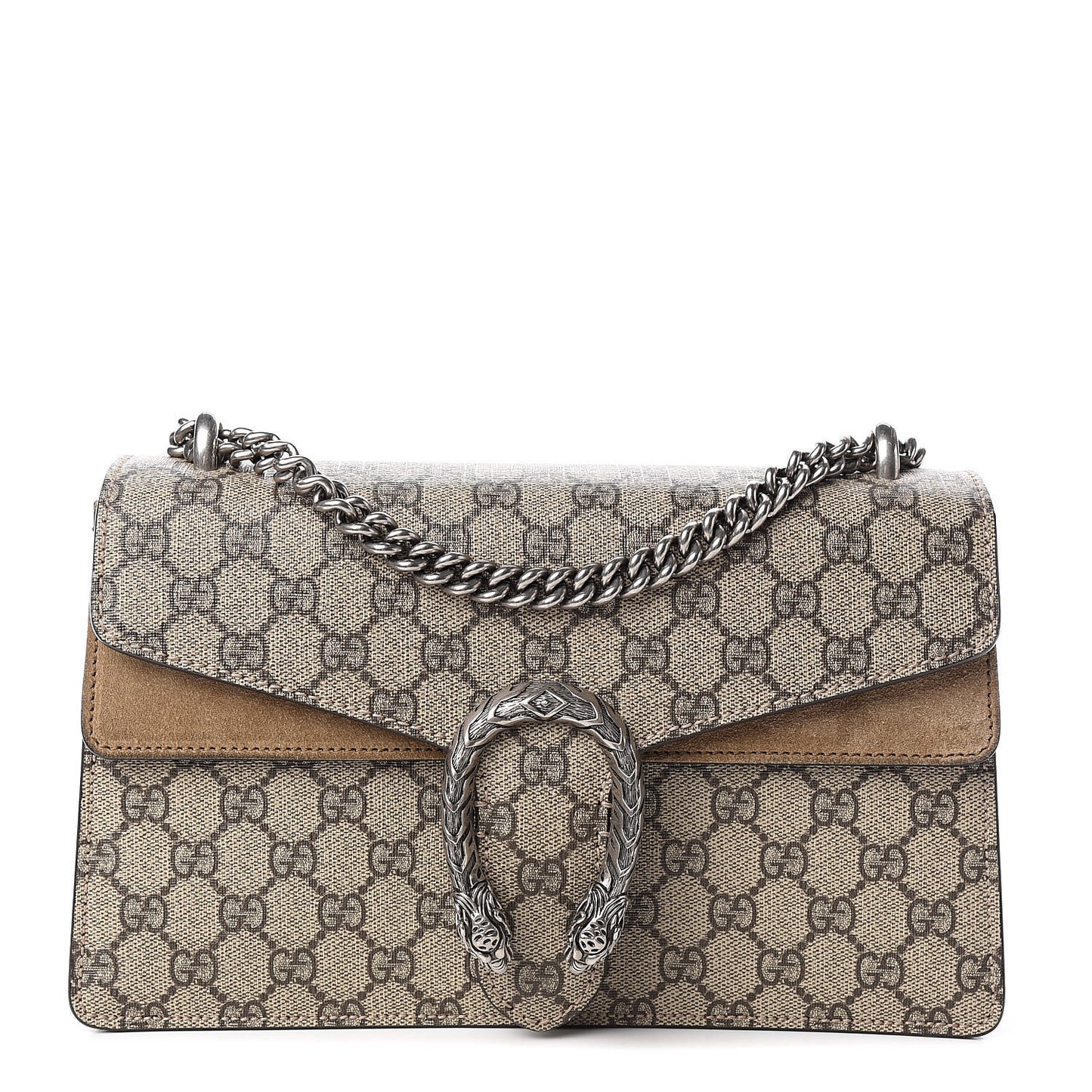GG Supreme Monogram Small Dionysus Shoulder Bag Taupe