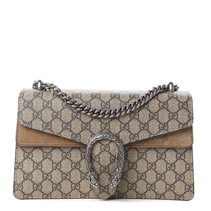 Gucci GG Supreme Monogram Small Dionysus Shoulder Bag Taupe 1 of 14